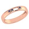 Certified 0.03Ctw Genuine Blue Sapphire 14k Rose Gold B