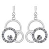 Certified 0.75 Ctw Diamond VS/SI1 Earrings 14K White Go