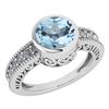 Certified 1.95 Ctw Aquamarine And Diamond Wedding/Engag