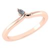 Certified 0.23 Ctw Diamond 18K Rose Gold Halo Ring