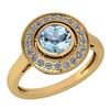 Certified 1.12 Ctw Aquamarine And Diamond Wedding/Engag