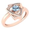Certified 0.27 Ctw Aquamarine And Diamond Wedding/Engag