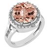 Certified 3.65 Ctw Morganite And Diamond VS/SI1 Halo Ri
