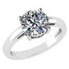 2.00 Ctw Diamond 14k White Gold Halo Ring VS/SI1