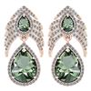 Certified 7.38 Ctw Green Amethyst And Diamond VS/SI1 Pe