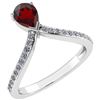 Certified 0.97 Ctw Garnet And Diamond 14k Yellow Gold H