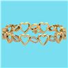Certified 0.55 Ctw SI1/I2 Diamond 18K Yellow Gold Brace
