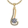 Certified 0.96 Ctw Diamond I1/I2 Pendant Necklace 14K G