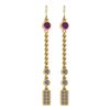 Certified 1.13 Ctw Amethyst And Diamond VS/SI1 Earrings