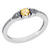 Certified 0.78 Ctw Citrine And Diamond 14k White Gold H