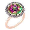 Certified 5.95 Ctw Mystic Topaz And Diamond VS/SI1 Halo