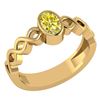 Certified 0.50 Ctw Treated Fancy Yellow Diamond 14K Yel
