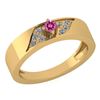 Certified 0.19 Ctw Pink Tourmaline And Diamond 18K Yell