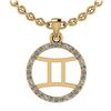 Certified 0.12 Ctw SI2/I1 Diamond 14K Yellow Gold Zodia