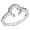 Certified 0.19 Ctw Diamond 14k White Gold Halo Ring