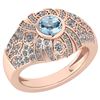 Certified 1.04 Ctw Blue Topaz And Diamond VS/SI1 Ring 1
