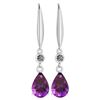 Certified 5.70 Ctw Amethyst And Diamond VS/SI1 Dangling