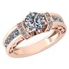 Certified 2.15 Ctw Diamond Halo Ring For Engagement New