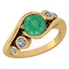 Certified 1.51 Ctw Emerald And DiamondVS/SI1 Halo Ring