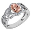 Certified 1.79 Ctw Morganite And Diamond VS/SI1 Ring 14