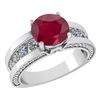Certified 2.25 Ctw Ruby And Diamond Wedding/Engagement