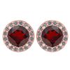 Image 1 : Certified 1.06 Ctw Garnet And Diamond 18K Rose Gold Hal
