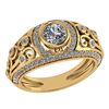 Certified 1.84 Ctw Diamond Wedding/Engagement 14K Yello