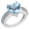 Certified 5.31 Ctw Blue Topaz And Diamond VS/SI1 Ring 1