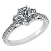 Certified 1.58 Ctw Diamond Halo Ring For Engagement New