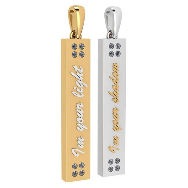 Certified 0.19 Ctw Diamond Nekless For Couples New Expr