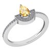 Image 1 : Certified 0.64 Ctw Citrine And Diamond 14k White Gold R