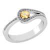 Image 1 : Certified 1.30 Ctw Citrine And Diamond 14k White Gold H
