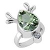 Image 1 : Certified 5.75 Ctw Green Amethyst And Diamond VS/SI1 Ri