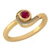 Image 1 : Certified 0.31 Ctw Ruby And Diamond 14K Yellow Gold Pro