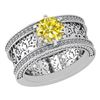 Image 1 : Certified 1.79 Ctw Fancy Yellow Diamond And White G-H D