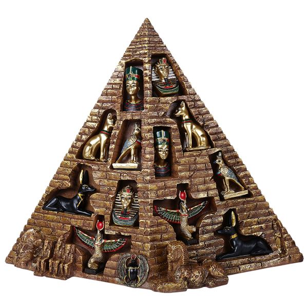 12 PC EGYPTIAN SET W/ PYRAMID DISPLAY