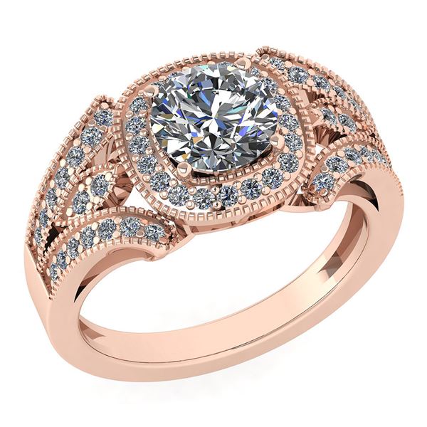 Certified 1.58 Ctw Diamond Wedding/Engagement Style 14K