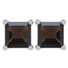Image 1 : Certified 6.00Ctw Genuine Smoky Quarzt 14K White Gold S