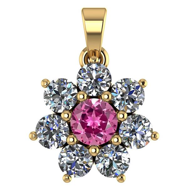 Certified 0.93 Ctw Pink Tourmaline And Diamond 14k Yell