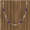 Image 1 : Certified 48.68 Ctw Amethyst And Diamond I2/I3 14K Whit