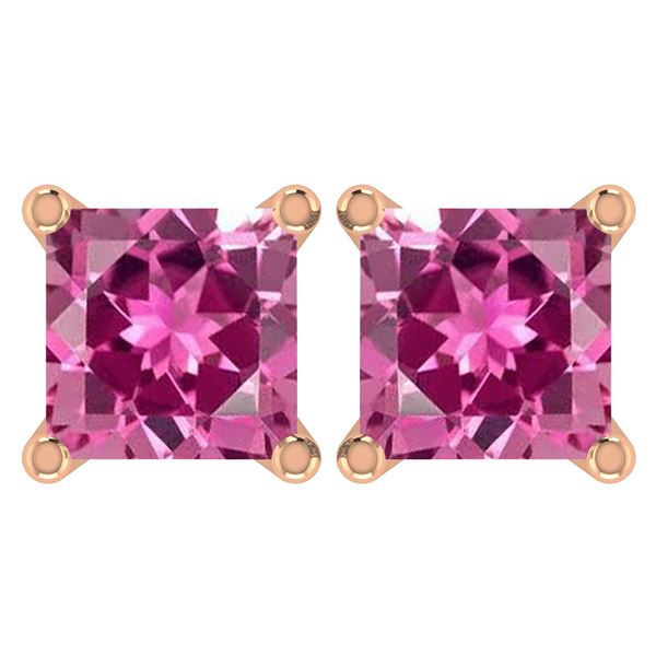 Certified 6.00Ctw Genuine Pink Tourmaline 14K Rose Gold