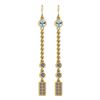 Image 1 : Certified 1.13 Ctw Blue Topaz And Diamond VS/SI1 Earrin