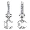 Image 1 : Certified 0.16 Ctw Diamond Alphabet C Earrings For wome