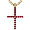 Image 1 : Certified 0.54 Ctw Ruby 18k Yellow Gold Pendant