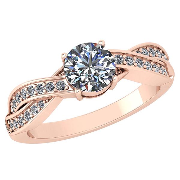 Certified 1.05 Ctw Diamond Halo Ring For Engagement New