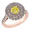 Image 1 : Certified 1.99 Ctw Treated Fancy Yellow Diamond And Whi