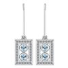 Image 1 : Certified 0.63 Ctw Blue Topaz And Diamond Wedding/Engag