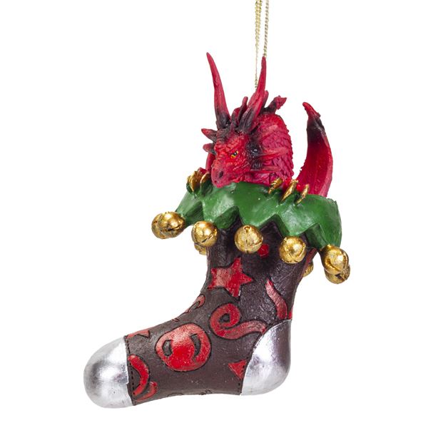 DRAGON STOCKING HANGING ORNAMENT