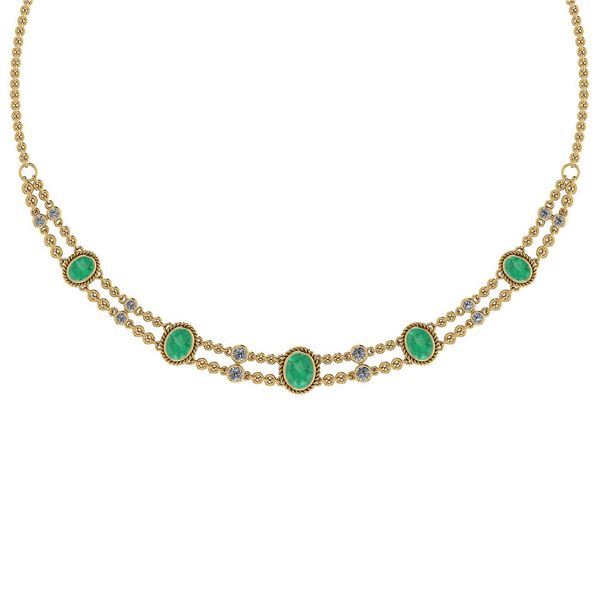 Certified 10.80 Ctw Emerald And Diamond VS/SI1 Beautifu