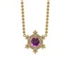 Image 1 : Certified 2.24 Ctw Amethyst And Diamond I2/I3 14K Yello